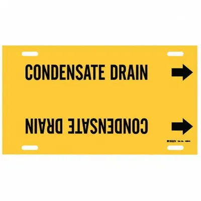 BRADY Condensate Drain Strap-On Pipe Marker - Condensate Drain Strap-On Pipe Markers