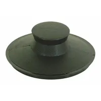 APPROVED VENDOR Drain Stopper: 3 3/8 in Overall Dia, Plastic, Black, Push and Pull (MPN ez-30098)