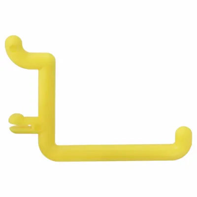 FUNCTIONAIRE Single Rod Pegboard Hook: 1/4 in Peg Hole, For 1 in Pegboard Hole Spacing - Hooks for Round-Hole Pegboard