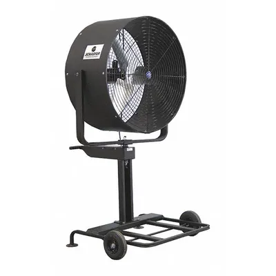 SCHAEFER Circulating Fan: 36 in Blade Dia, 1 Speeds, 1/2 hp Motor HP, Oscillating - Standard Industrial Pedestal Fans