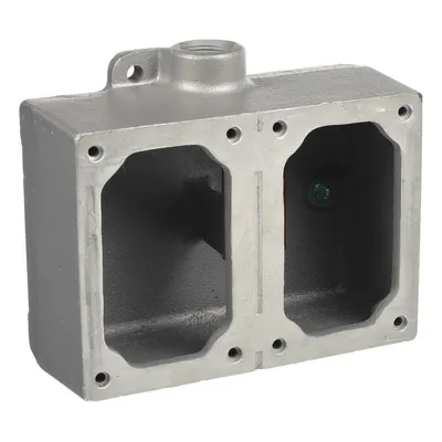 APPLETON ELECTRIC Mounting Body: 2 Gangs, Iron, 3/4 in Hub Size, Dead End - 2-Gang Hazardous Location Electrical Boxes