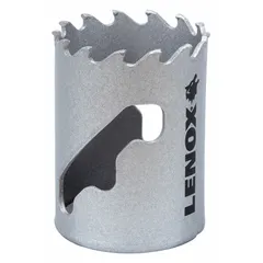 This hole saw is designed for cutting through wood, metal, plastic, and drywall. With 3 teeth per inch and a 5/8"-18 thread size, it is suited for general-purpose industrial applications such as electrical, plumbing, and HVAC installations. Maximum cutting depth is 1 7/8 in.