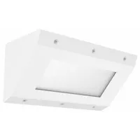 Corner-mount LED fixture with vandal-resistant steel housing, delivering 5,987 lumens at 3500K color temperature. Operates on 120/277V AC, consumes 80W, and is dimmable. Suitable for high-abuse areas such as parking garages, stairwells, and corridors where impact resistance is required