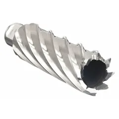 This high-speed steel annular cutter produces clean, burr-free holes in structural steel, plate, and pipe. Designed for use with magnetic drill presses and portable drills, it features a bright finish and Weldon Flat shank for secure tool holding. The 1-3/8 in cutter diameter and 3 in maximum cutting depth enable efficient slug removal without pre-drilling.