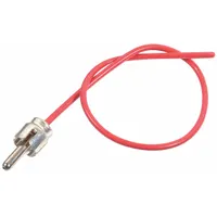 Warning Whip Hot Plug: Metal, 1/2 in Ht, 1/2 in Wd, Gray, 12 in Hot Wire Pigtail (MPN FS9028)