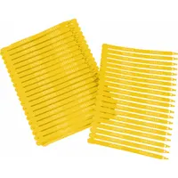 Strap Seals: Yellow, Plastic, 7 1/2 in Strap Lg, 1/4 in Strap Wd, 45 lb Breaking Strength, 100 PK (MPN 95196)