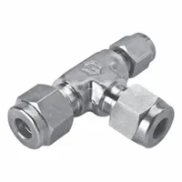 HAM-LET Compression Tee Fitting: 1/2 in OD x 3/8 in OD x 1/2 in OD Fitting Size, Tube x Tube x Tube (MPN 764LR SS 1/2 X 3/8X 1/2)