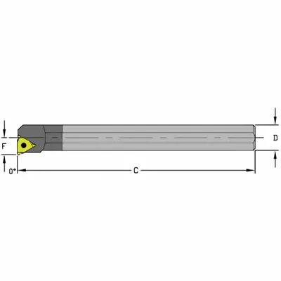 ULTRA-DEX USA Indexable Thread Turning Tool Holder: E12Q LSER3 (MPN 920-000-301) - Indexable Boring Bars
