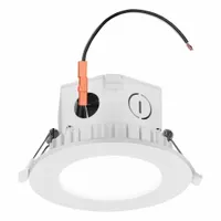 Round Slim Microdisk: 4 in Dia, 800 lm, 2700K/3000K/3500K/4000K/5000K, 10 W, 120V AC, White (MPN LEDMD4R3B800ST9SC3WH 4")