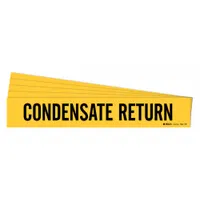 Pipe Marker: Condensate Return, Yellow, Black, Fits 8 in and Larger Pipe O.D., 1 Pipe Markers, 5 PK (MPN 7065-1HV-PK)