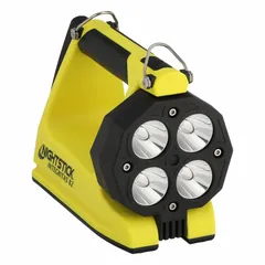 This rechargeable safety-rated lantern delivers a maximum output of 1,750 lumens with a focused spot beam. It provides a 5-hour run time at maximum brightness and includes an AC power supply. Suitable for use in hazardous environments where flammable gases or dusts may be present.