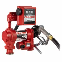 FILL-RITE Electric Drum Pump: 12 V DC, 1/4 hp HP, 15 gpm Max. Flow Rate, Cast Iron, Bung, Manual (MPN FR1211HL)