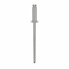 Domed-head blind rivet with 0.092" diameter and 1 7/16" overall length, body length 11/32". Supplied in a 500-count pack for inch-system applications. Used for fastening materials where only one-sided access is available, such as sheet metal assembly and general fabrication.