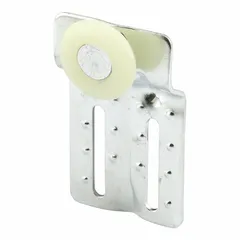 This hanging door roller from PRIME-LINE is designed for sliding door applications. Each pair supports doors weighing up to 60 lb. The roller measures 3 3/4 inches in length and width, suitable for residential or light commercial interior sliding doors.