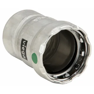 VIEGA MEGAPRESS Crimp Fitting Cap: 2 in Pipe Size, Press-fit, EPDM - Potable Water Stainless Steel Press Fittings