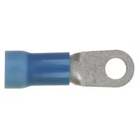 PANDUIT Ring Terminal: Blue, Vinyl Insulation, #10 Stud Size, 6 AWG to 6 AWG Wire Sizes, 600 V (MPN PV6-10R-T)