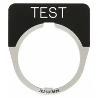 Legend Plate: 30 mm Panel Mounting Size, Half-Round, 1 5/8 in Overall Wd, For Series 10250T (MPN 10250TM83)