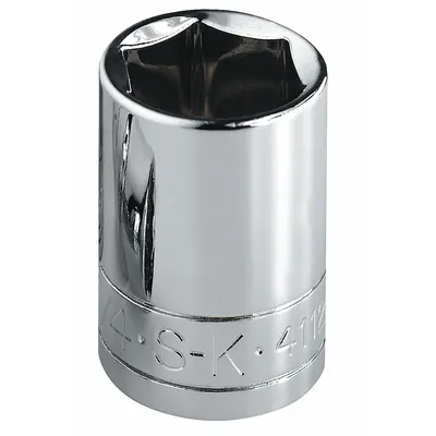 SK PROFESSIONAL TOOLS Socket: Metric, 1/2 in Drive Size, 25 mm Socket Size, 6-Point, Std - 1/2" Drive Hand Sockets