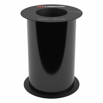 CREATIVE SAFETY SUPPLY LabelTac 9 Magnetic Supply: 8 in x 25 ft, Vinyl, Black (Gloss) - LabelTac Thermal Transfer Continuous Label Rolls