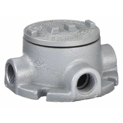 APPLETON ELECTRIC Conduit Outlet Body: Iron, GRF, 3/4 in Trade Size, X Body - X, XAT and XTF Round Body - Cross Type