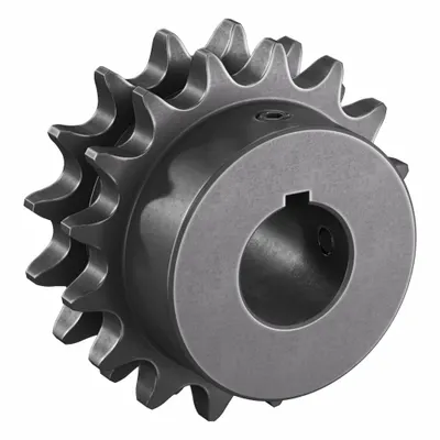 TRITAN Roller Chain Sprocket: 40-2, For 1/2 in Chain Pitch, 7/8 in Bore Dia, 16 Teeth - Size 40-2 Fixed-Bore Roller Chain Sprockets