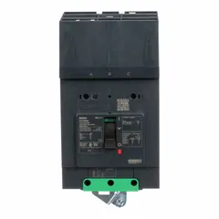 The Square D BGA36090 is a 3-pole B-Frame molded case circuit breaker rated 90 A at 525V AC. It has a maximum interrupting rating of 100 kA at 240V AC, with fixed instantaneous trip, ABC phase connection, and I-Line ON End terminal connection. This breaker is used for overload and short-circuit protection in industrial electrical distribution equipment such as panelboards, switchboards, and motor control centers.