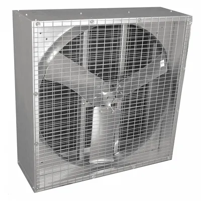 Dayton Agricultural Exhaust Fan: Direct Drive, 36 in Blade, 1/2 hp, Totally Enclosed Air Over - Box Exhaust Fans with Motor