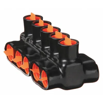 BLACKBURN Multitap Connector: 5 Port, Double-Sided Entry, 10 AWG – 250 kcmil Wire Size - Dry-Location Double-Sided Entry Multitap Connectors