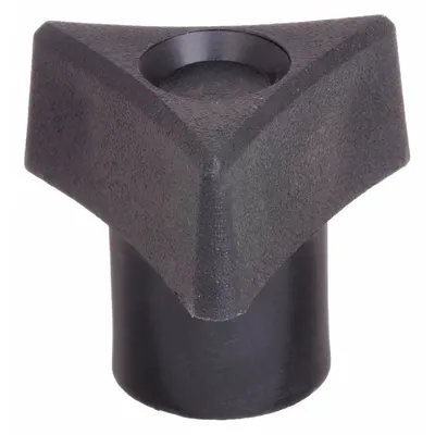 INNOVATIVE COMPONENTS Hand Knob: 3 Point, Plastic w/ Steel Thread, 1/4"-20 Thread - 3-Arm Knobs with Threaded Through-Hole
