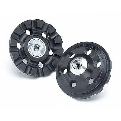 3M Air-Cooled Quick Change Disc Backup Pad: TR, 4 in Dia, 3/8"-24 Internal-Thread - Internal-Thread Backing Pads for TR Quick-Change Discs