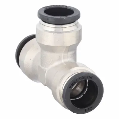 PARKER Nickel-Plated Brass Tube Fitting Tee - Nickel-Plated Brass Tube Fittings