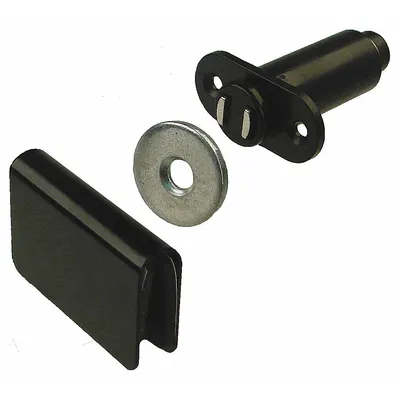 MONROE PMP Door Catch: Plastic, Magnetic, 1 3/8 in Ht - Magnetic Push-to-Close Catches