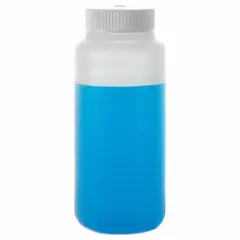 This 500 mL polypropylene centrifuge bottle has a 69.3 mm body diameter and includes a polypropylene closure. It is translucent and natural in color, suitable for laboratory centrifugation applications such as biological, chemical, and pharmaceutical sample processing.