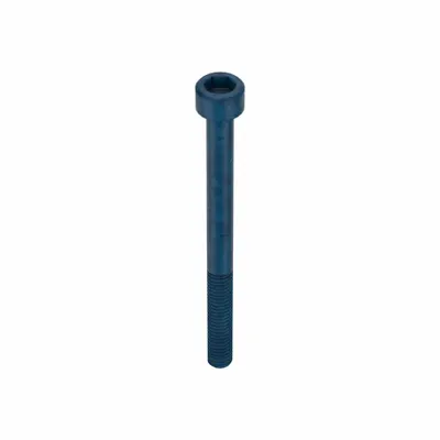 METRIC BLUE Socket Head Cap Screw: M4x0.70 Thread Size, 50 mm Lg, Std, Blue Phosphate - Metric System Standard Socket Head Cap Screws