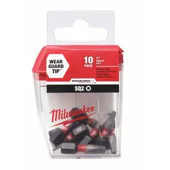 This 10-pack of insert bits features a #2 size, standard duty rating, and S2 steel construction. The hex shank design provides secure retention in power tools. Suitable for driving fasteners in general assembly and maintenance tasks.