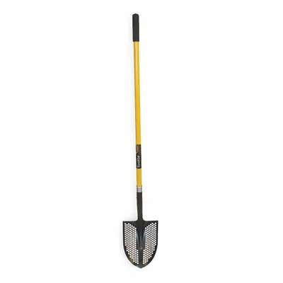 SEYMOUR MIDWEST 14 ga Steel Round Point Shovel with Straight Handle, Yellow - Round Point Shovels