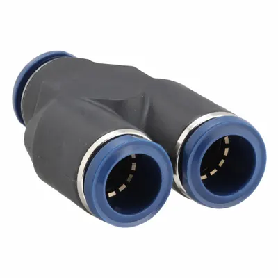 AIGNEP USA Nylon Push-Fit Wye Tube Fitting - Nylon & Nickel-Plated Brass Tube Fittings