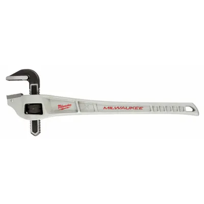 MILWAUKEE Offset Pipe Wrench: Aluminum, 3 in Jaw Capacity, Serrated, 24 in Overall Lg - Offset Pipe Wrenches