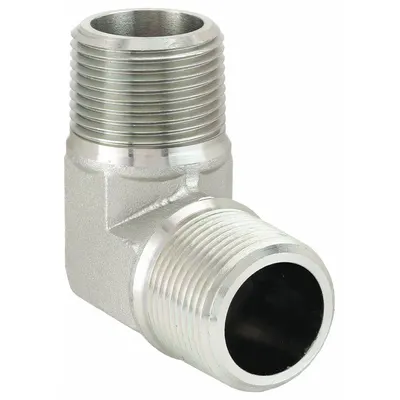 AEROQUIP Hydraulic Hose Adapter: 1 in x 1 in Fitting Size, Male x Male, NPTF x NPTF - NPTF-to-NPTF Steel Hydraulic Hose Adapters