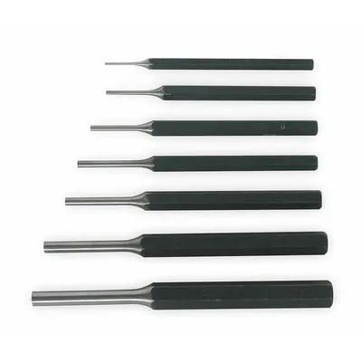 WESTWARD 7-Piece Flat-Tip Pin Removing Punch Set, Steel - Flat-Tip Pin Removing Punch Sets