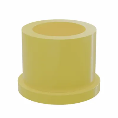 BUNTING BEARINGS Flanged Sleeve Bearing: PTFE, 5/8 in Bore, 7/8 in OD, 3/4 in Overall Lg - Plastic Flanged Sleeve Bearings for Non-Hardened Surfaces