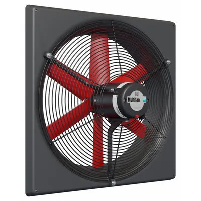 MULTIFAN Exhaust Fan: Direct Drive, 20 in Blade, 1/4 hp, 4,890 cfm, 120V AC, 1 ph - Corrosion-Resistant Direct-Drive Panel Exhaust Fans