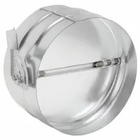 12"dia GSteel Manual Balancing Dampr: 12 in Duct, 6 3/8 in L, Steel, Locking Manual Quadrant