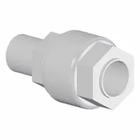 SMC Straight Adapter Fitting: 33 13/32 mm Pipe x 1 1/4 in OD Size, Threaded x Compression, PFA (MPN LQ3A7A)