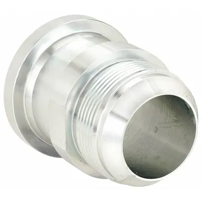 AEROQUIP Hydraulic Hose Adapter: 1 1/2 in x 1 1/2 in Fitting Size, Male x Male, Flange x JIC - Flange-to-JIC Steel Hydraulic Hose Adapters