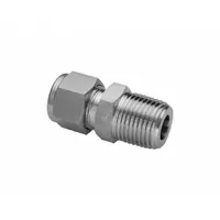 HAM-LET Compression Fitting Adapter: 10 mm OD x 3/8 in Pipe Fitting Size, Compression x MBSPP (MPN 768LG SS 10MMX 3/8)