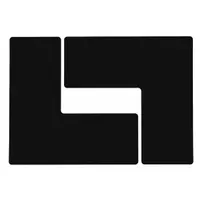 Floor Marking Tape: L, Solid, Black, No Legend, 4 in x 10 in, 8 mil Tape Thick, Brady®, B-514, 20 PK (MPN 104458)