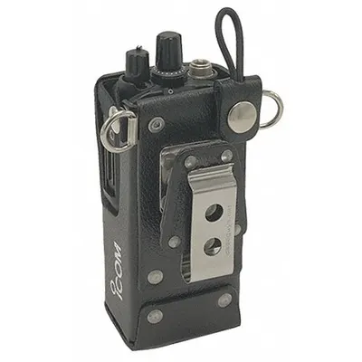 ICOM Case with Fixed Belt Clip: Fits Icom, For F3400DS/F7010S Series, Black - ICOM-Compatible Carrying Accessories