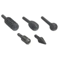 This rotary rasp features a ball shape and is constructed from alloy steel. It is designed for shaping, smoothing, deburring, and contouring materials such as bronze, iron, mild steel, plastic, soft metal, and wood. Suitable for metalworking and woodworking applications