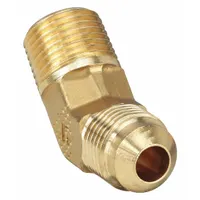 Flared Fitting Elbow: 3/8 in OD x 3/8 in Pipe Fitting Size, Flared/Threaded, Brass, 10 PK (MPN 159F-6-6)